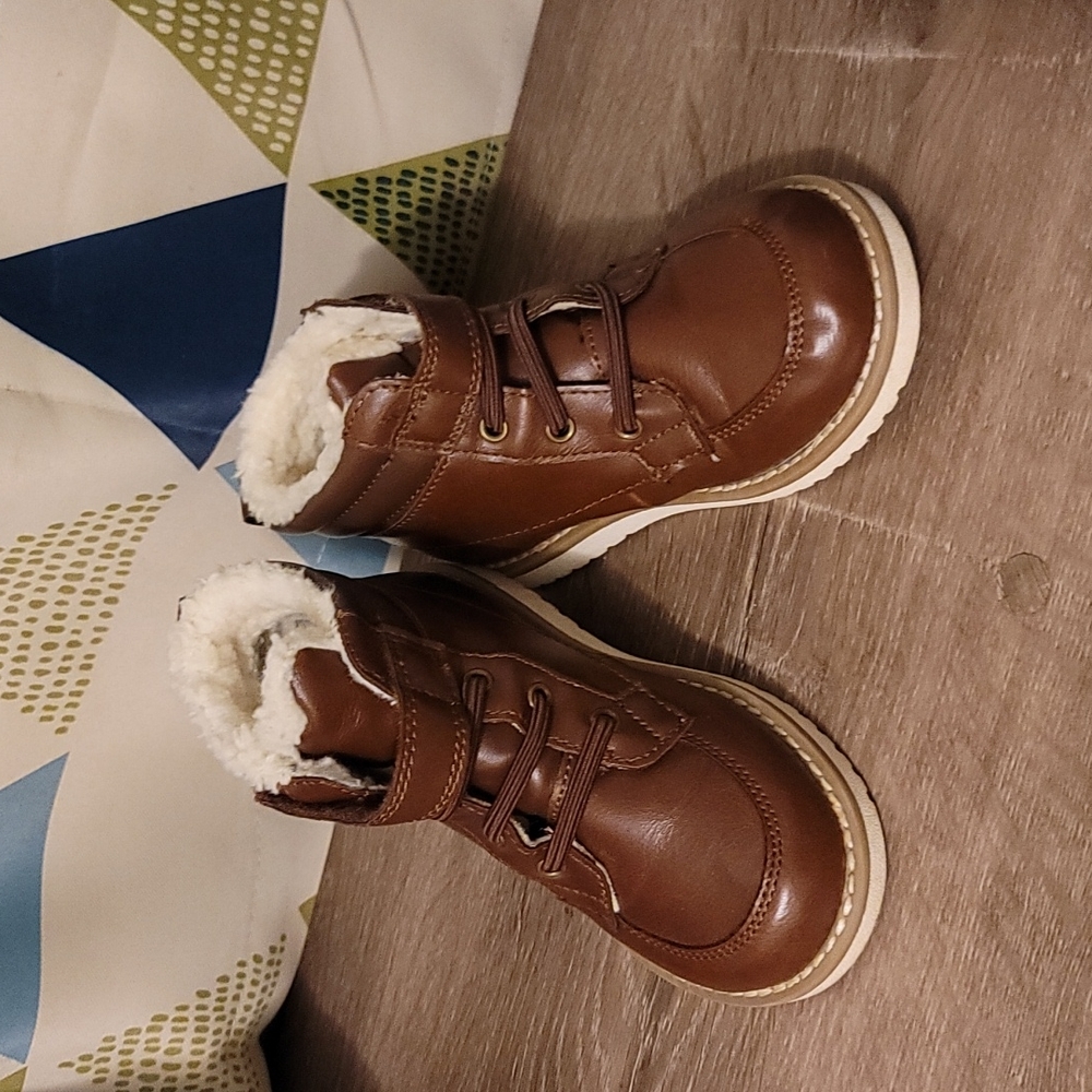 Boys brown boots winter toddler size 10